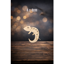 Gekon 4cm, sklejka 3mm
